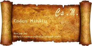 Csécs Mihály névjegykártya